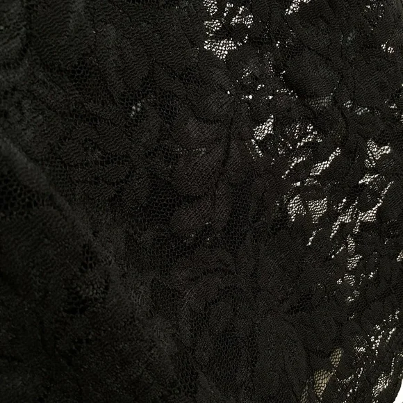 Anthropologie Crewneck Short-Sleeve Top Black Lace Tee NEW Small - Picture 8 of 15